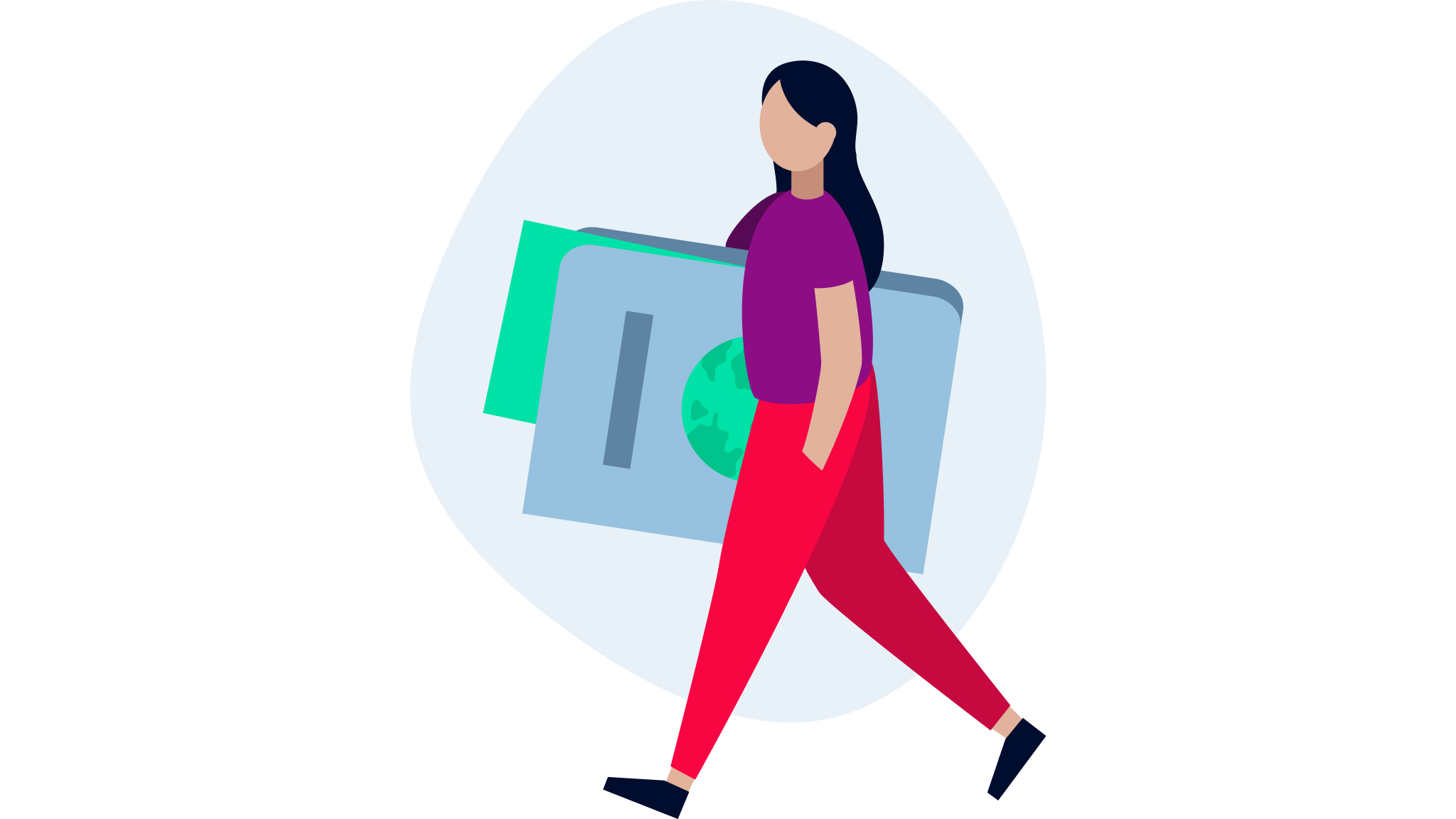 Illustration einer Frau mit einem Pass in der Hand ©  Digital Austria 
