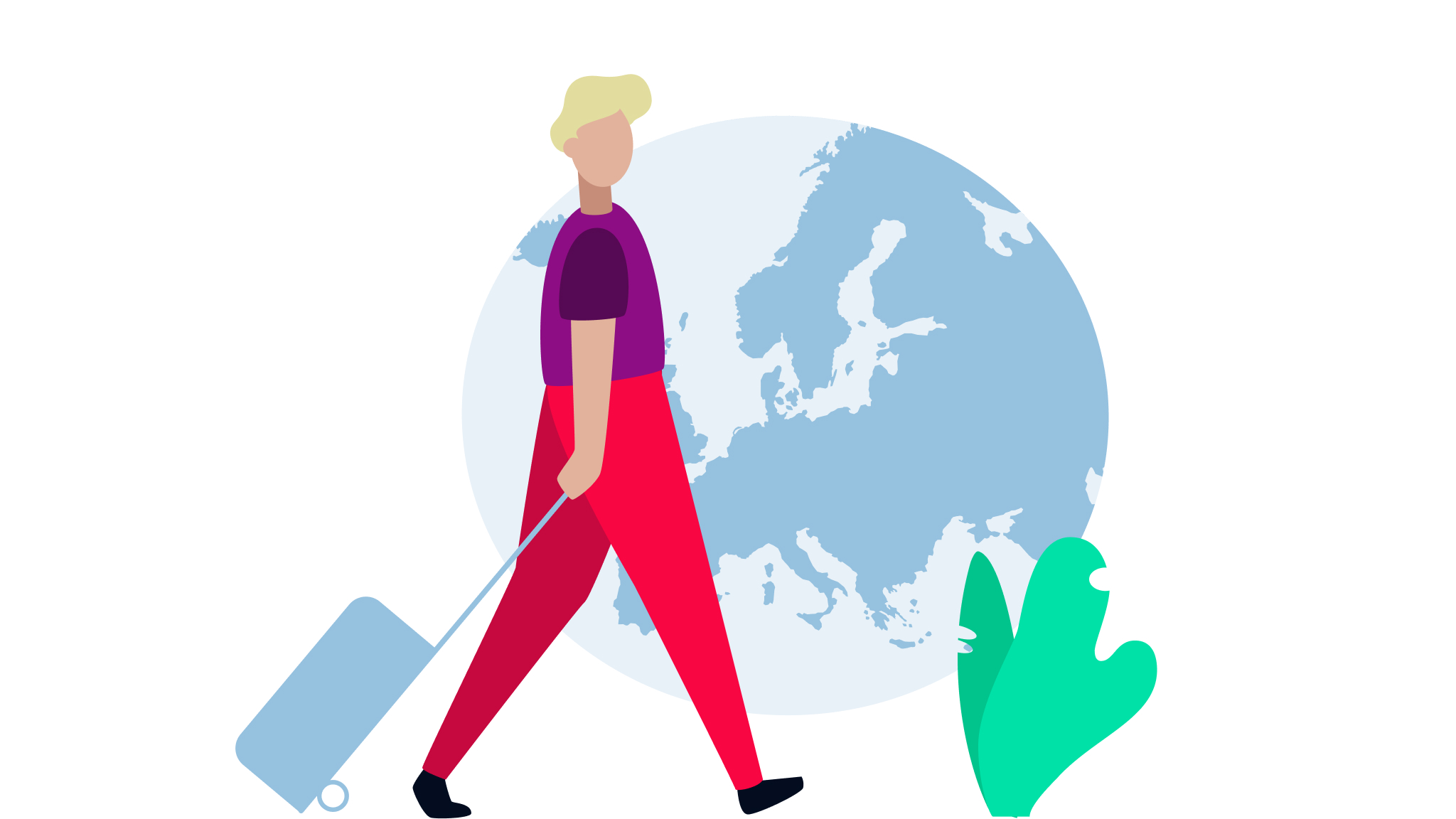 Illustration eines Mannes mit einem Koffer in der Hand ©  Digital Austria 